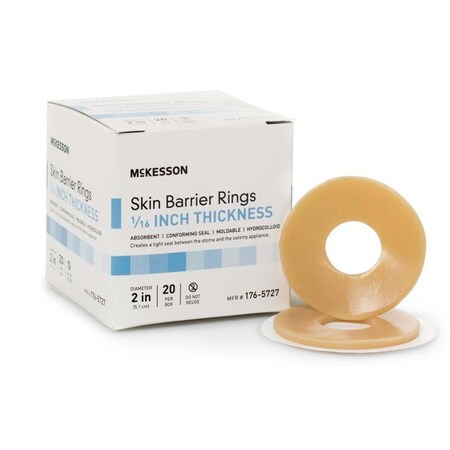 Mckesson Skin Barrier Ring, 2 Inch Diameter X 1/16 Inch Thickness, 160PK 176-5727